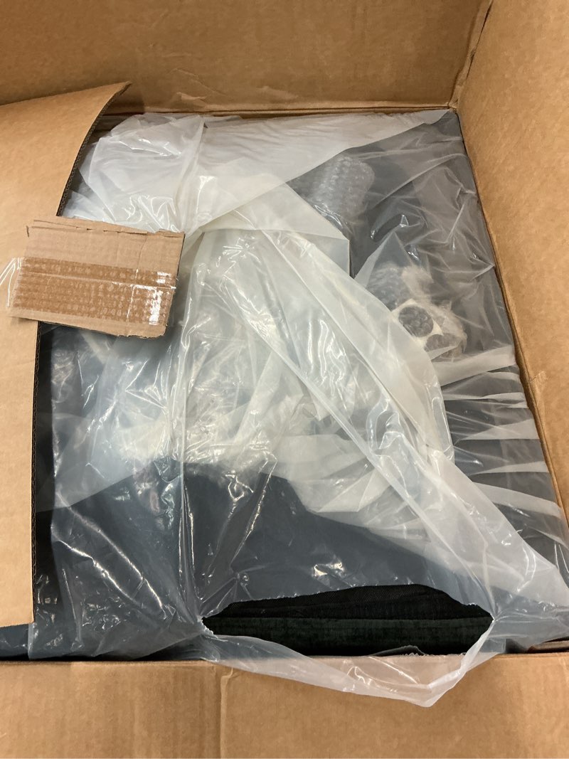 Condition photo showing New/Like New for Vesgantti 108\\\" Modular Sectional Sofa, Comfy Cloud Couch with Movable Ottoman Deep Seat Chenille L Shaped Modular Sofa, Sectional Couches for Living Room, Bedroom and Apartment, Black(incomplete)(color is Grey)