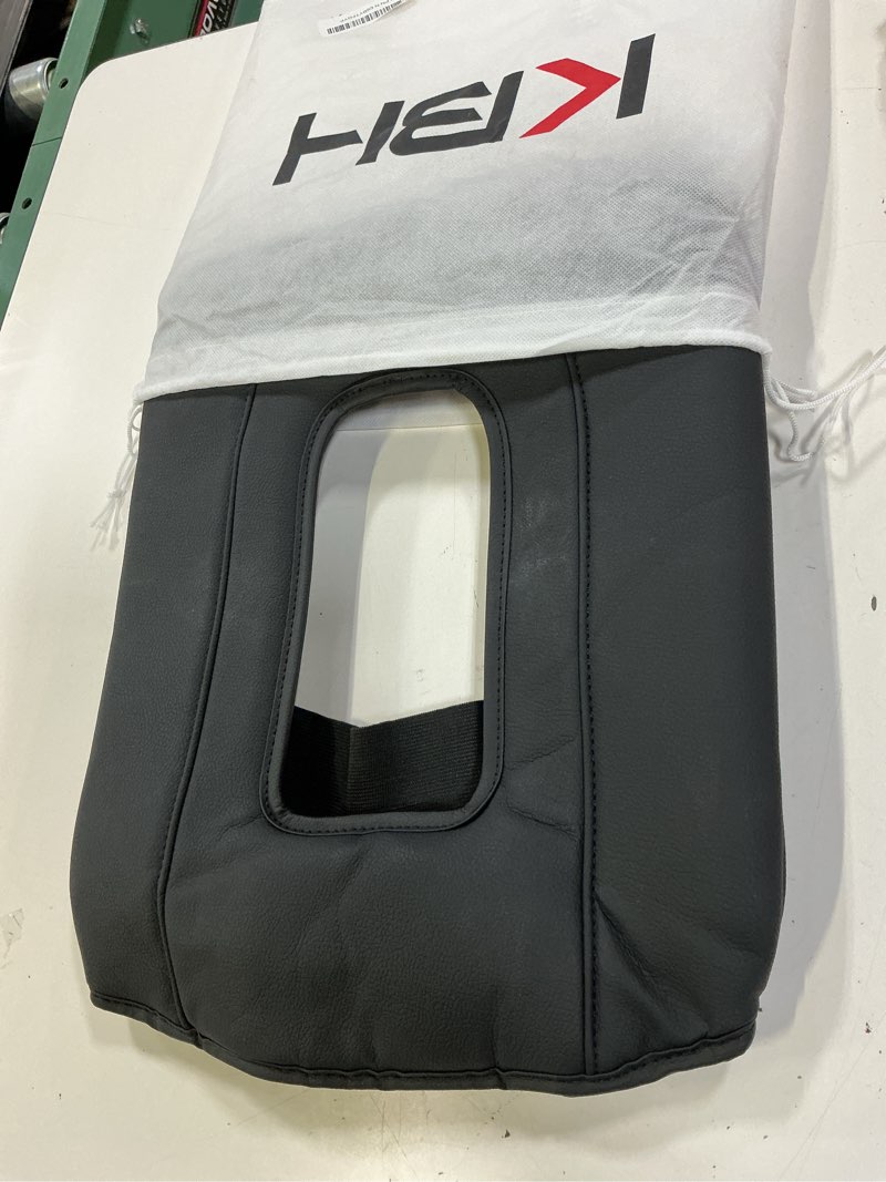 Condition photo showing Good Condition for center console armrest cover for gmc sierra & chevy silverado 2019-2026, 40/20/40 jump seat, middle console lid protector, midlle-cut, vinyl leather accessories, anti-scratch, black jump seat console, 19-26 sierra & silverado black