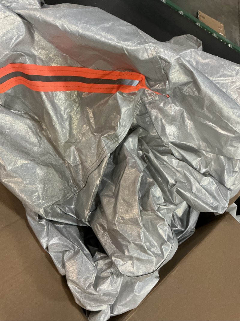 Condition photo showing As Is for ezyshade 10-layer car cover waterproof all weather - see vehicle size-chart - car covers for automobiles & car snow cover - full exterior covers - winter rain sun suv sedan. size a4 (see sizechart) reflective a4 - see vehicle size chart