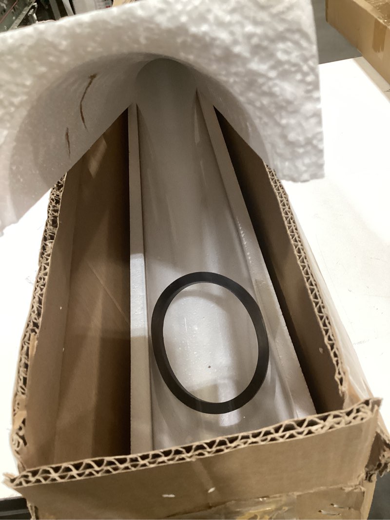 Condition photo showing As Is for patio heater glass tube replacement 51.2" tall 4" diameter fit 3-sided commercial tall glass tube patio heater, fit for lava heat italia models lava 2g, lava lite, lava lite kd, capri, ferrara, lhi 1 51.2 in