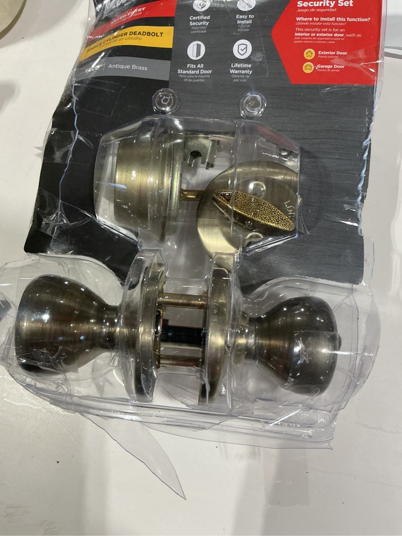 Condition photo showing As Is for kwikset 96900-381 690t 15 smt bbpkg satin nickel tylo entry combo set satin nickel (pack of 1) old latch