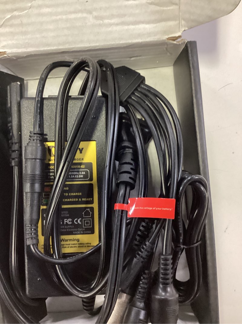 Condition photo showing Good Condition for carsty ul-certified 42v hoverboard charger | 1.5a fast charge for electric scooters (5-in-1 plugs, compatible with jetson, segway & gotrax) small