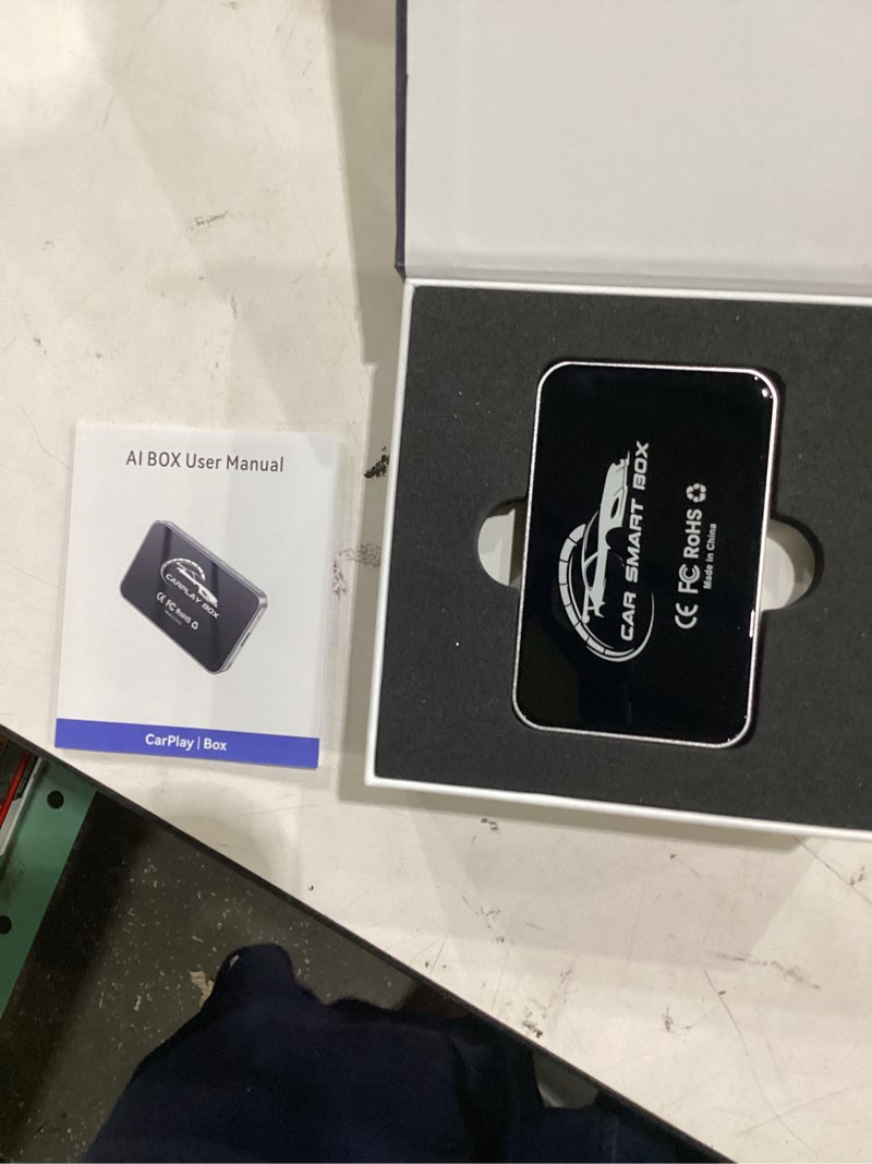 Condition photo showing Good Condition for (not tested)ai box carplay, 3-in-1 wireless carplay adapter & android auto for oem wired cars, built-in netflix/youtube for streaming, 5.8ghz wifi, convert wired to wireless, plug & play ?4gb ram+32gb rom? black