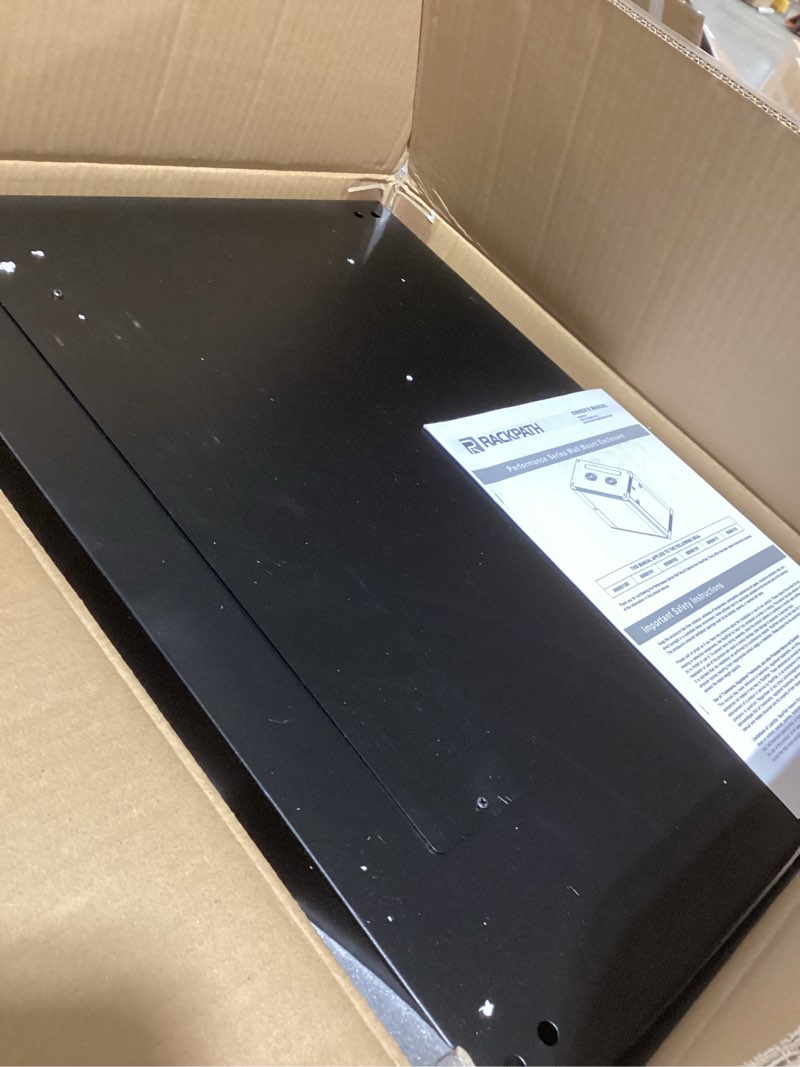 Condition photo showing As Is for RackPath 6U Wall Mount Network Rack Cabinet – Quiet Cooling Fan, Locking Glass Door, 17.7" Deep (450mm), Removable Locking Side Panels, Fits 19" IT & A/V Equipment