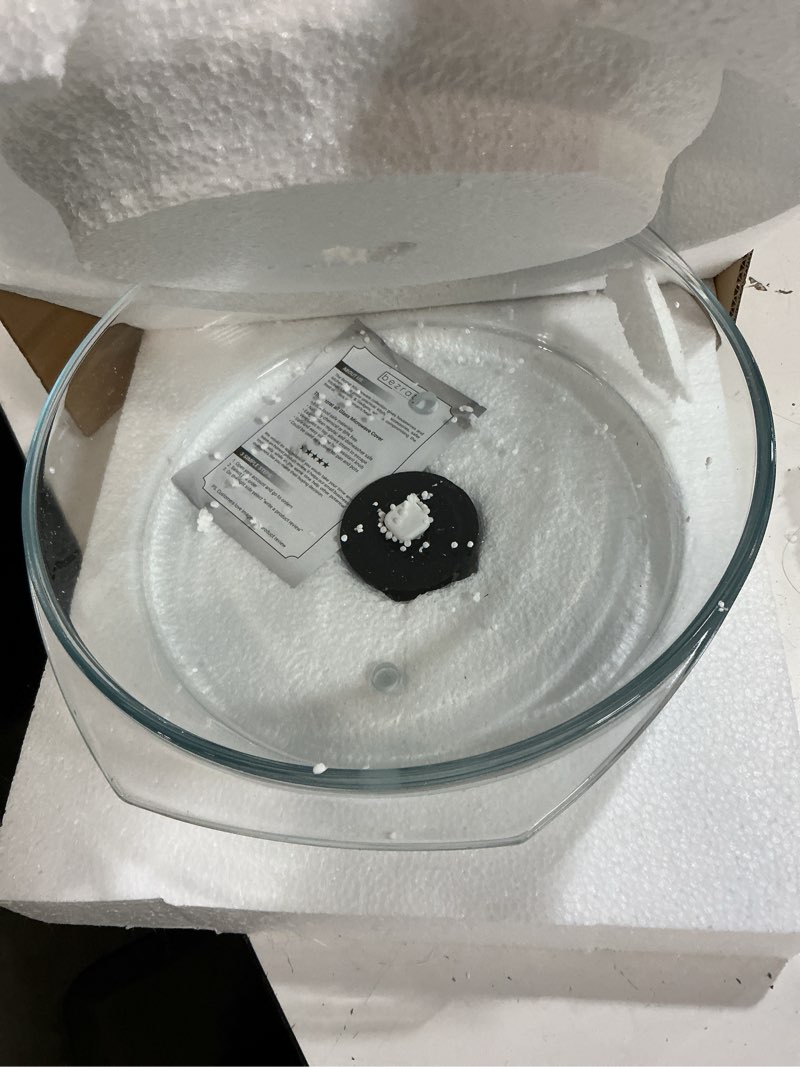 Condition photo showing New/Like New for bezrat microwave tall glass plate cover | splatter guard lid with easy grip silicone handle knob | 100% food grade | bpa free and dishwasher safe | 10 inch (black-)