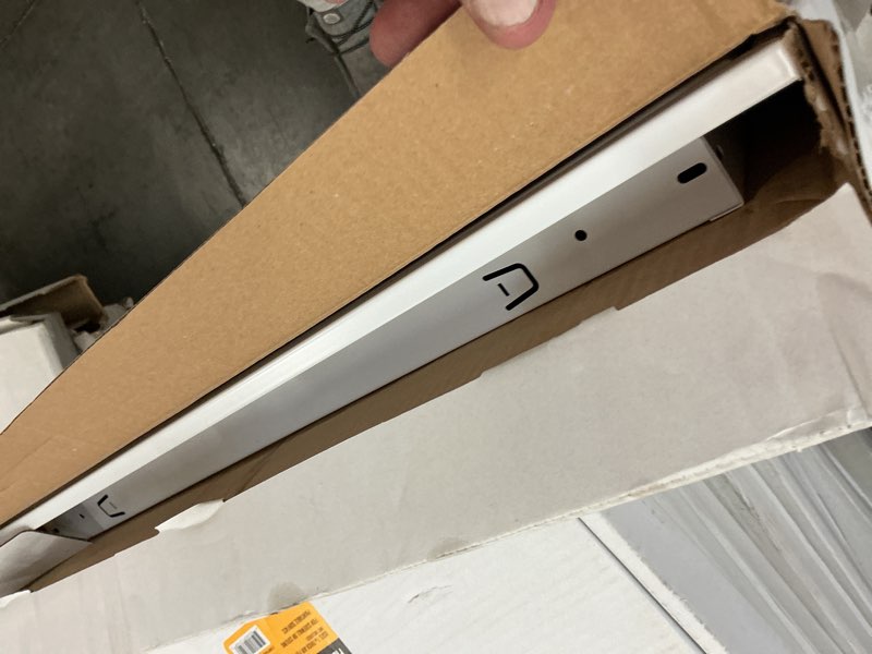 Condition photo showing As Is for everbilt 20 in. x 20 in. steel return air filter grille in white