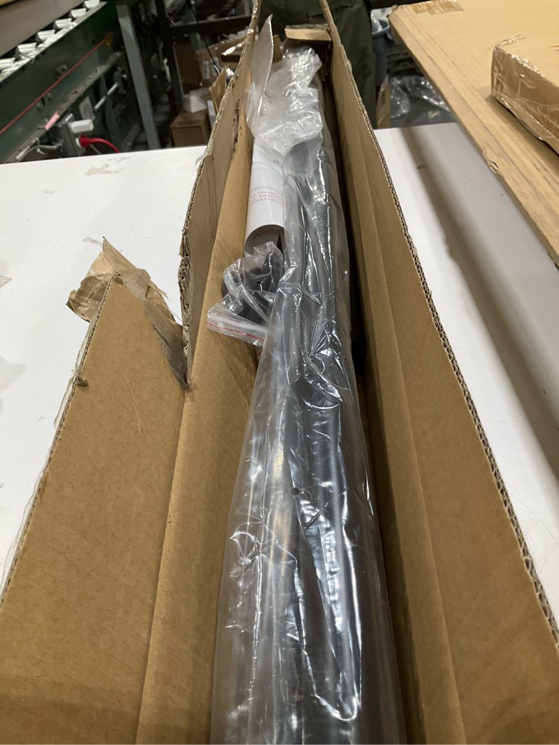 Condition photo showing Good Condition for allzone tension curtain rod for window, 83-123 inches, heavy duty curtain rods no drilling, non-slip bathroom shower tension rod, renter friendly, adjustable, spring loaded, extra long, black