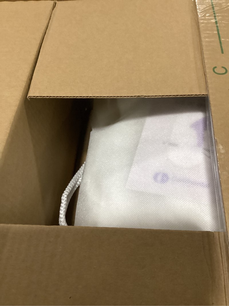 Condition photo showing As Is for continental bedding toddler comforter, down alternative duvet insert, 100% cotton shell, lightweight breathable blanket for crib and toddler bed, 33x42 33x42 comforter white