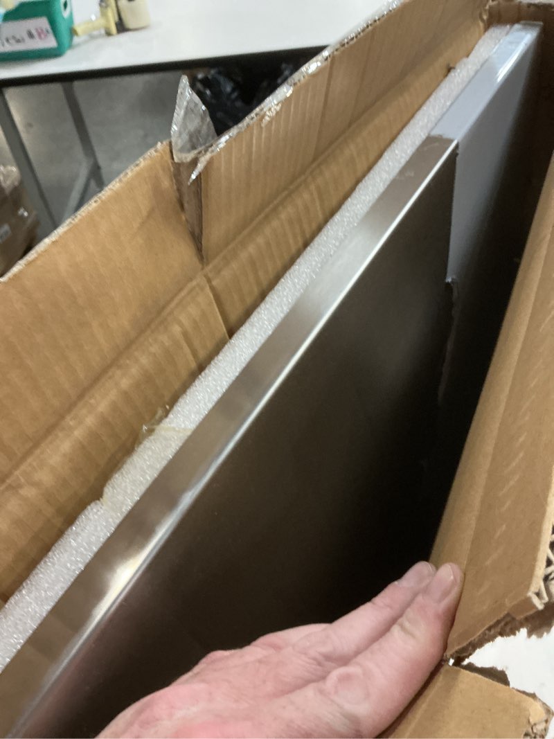 Condition photo showing New/Like New for myoyay stainless steel cutting board with lip, extra large chopping board 31.5 x 19.69 inch heavy cutting board with rolling pin baking board kitchen pastry board for meat vegetables cake
