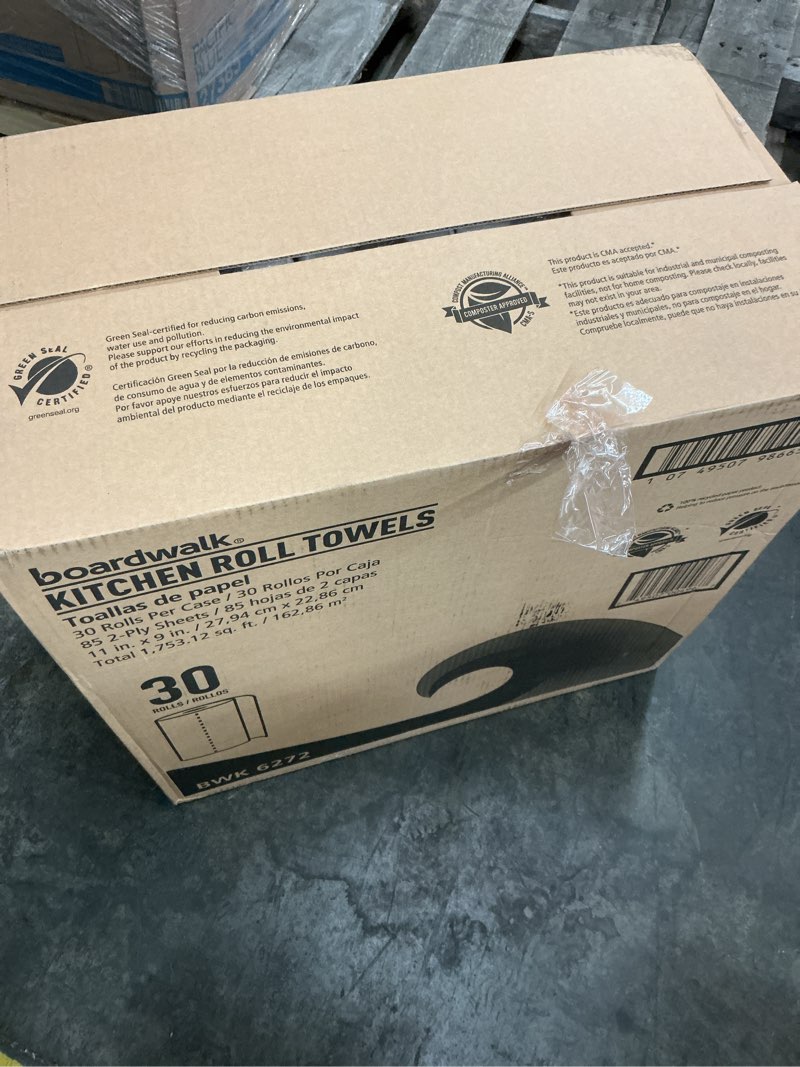 Condition photo showing New/Like New for boardwalk paper towels 2-ply 85 sheets/roll 30 rolls/pack (bwk6272)