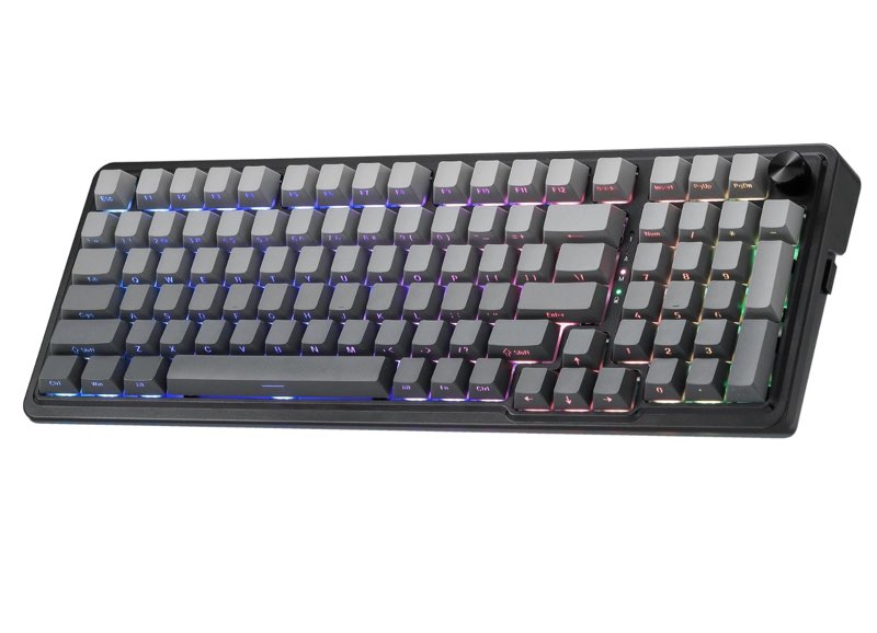 Redragon K686 PRO 98 Keys Wireless Gasket RGB Gaming Keyboard, 3-Mode PBT Mechanical Keyboard w/Hot-Swap South-Facing RGB Socket, Dedicated Knob Control & 5-Layer Noise Dampening, Gradient PBT Keycaps