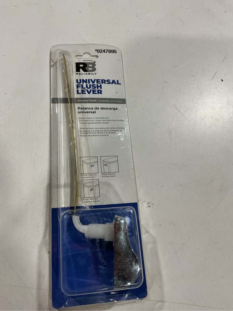 Condition photo showing As Is for reliabilt 4-in/6-in/8-in cuttable front/side/neo-angle mount chrome universal fit handle with lever