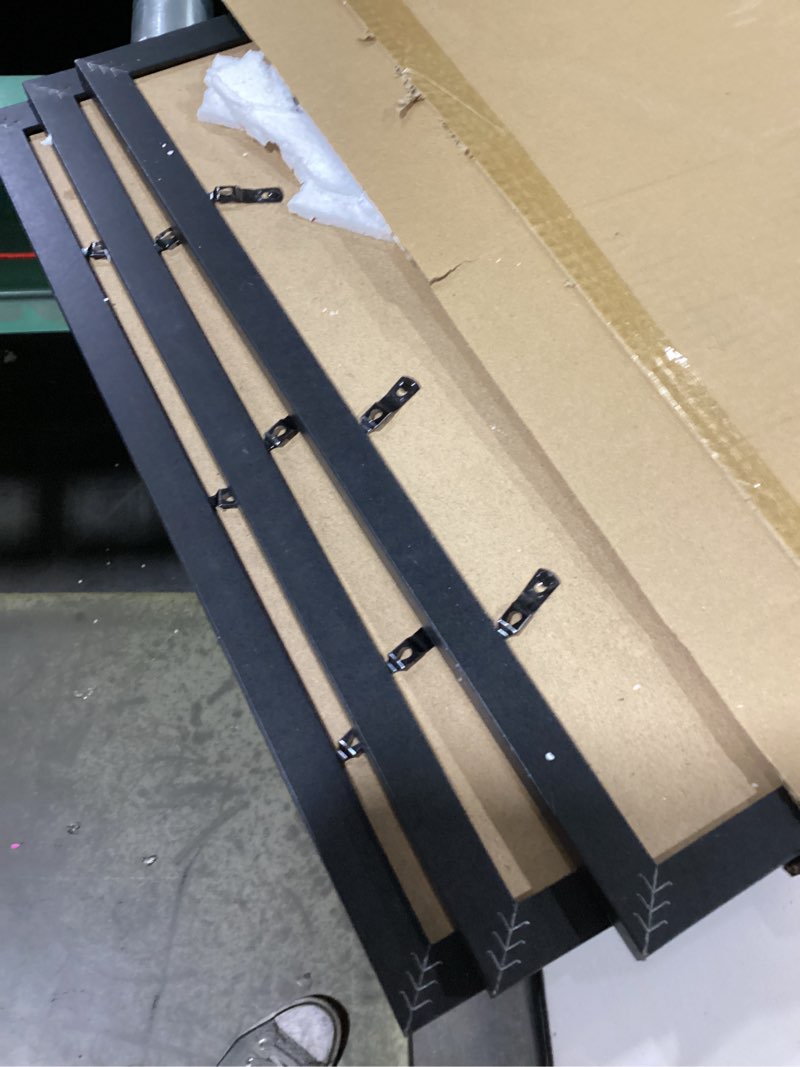 Condition photo showing New/Like New for 16x20 Picture Frame with Mat for 11x14 Set of 3black 16x20 Frames for Horizontal & Vertical Wall Mounting (3 Pack. Black) 16x20, 3 pack Natural