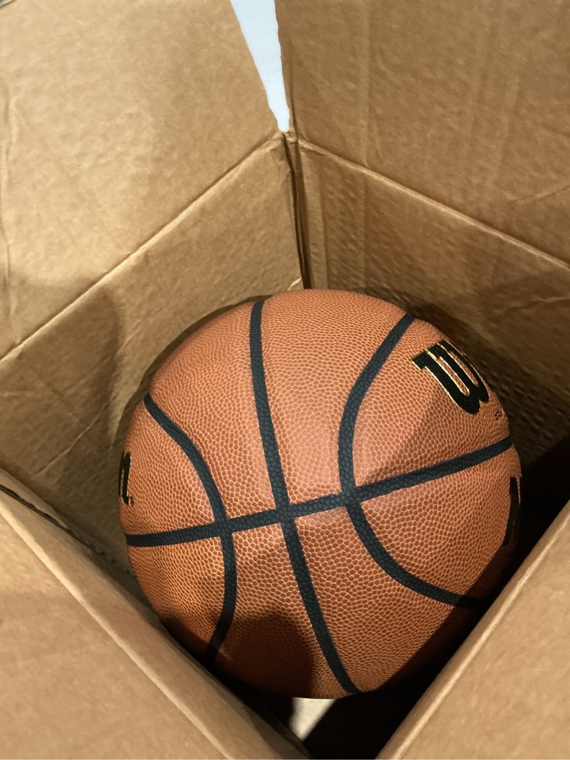 Condition photo showing Good Condition for wilson ncaa ovation basketballs - size 6 amd size 7 brown size 6 - 28.5"