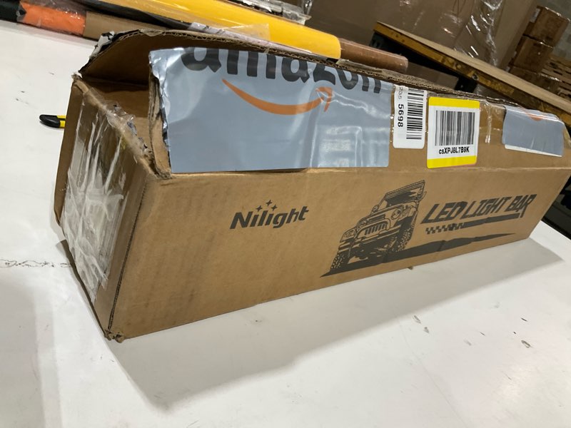 Condition photo showing As Is for nilight 20inch 420w led light bar spot flood amber white strobe 6 modes with memory function off-road truck car atv suv cabin boat with 16awg wiring harness kit-1 lead amber white with 6 modes