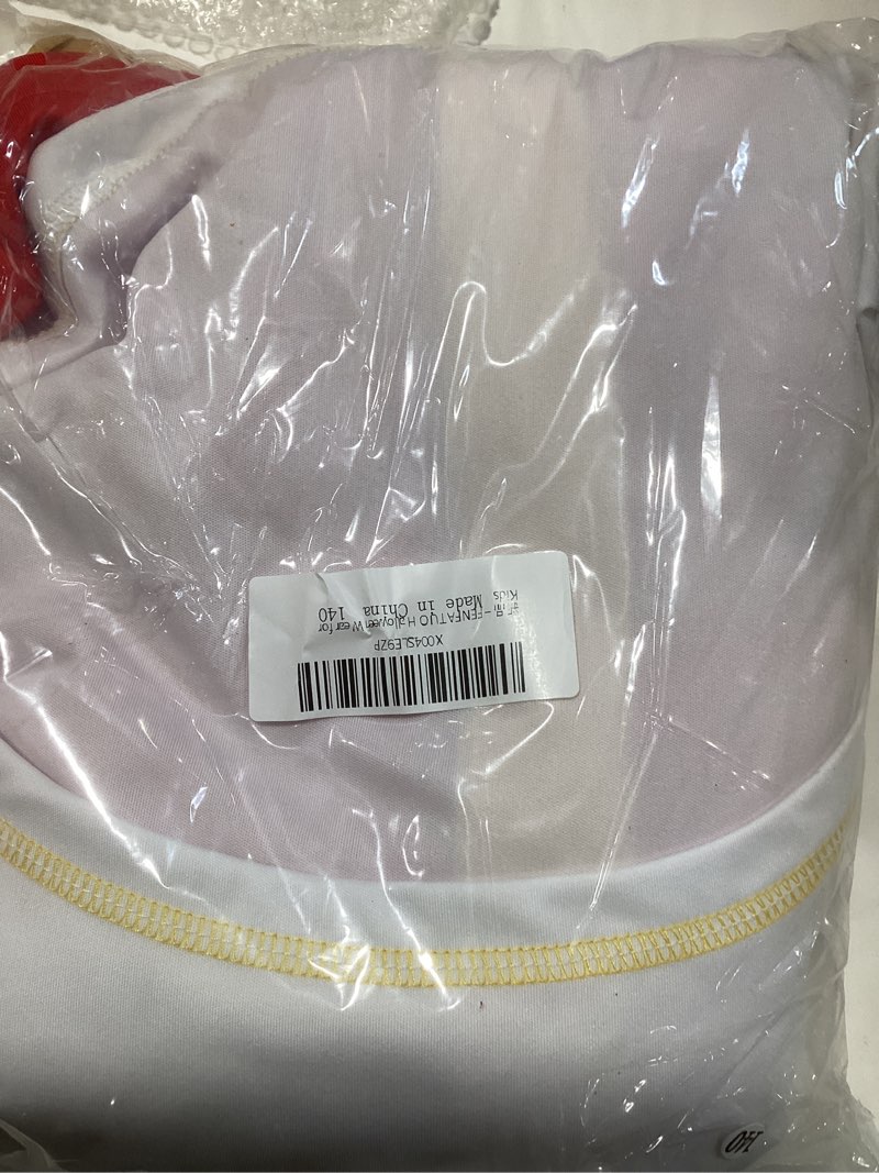 Condition photo showing New/Like New for Zombie Girls Costume Kids Character Halloween Cosplay Mesh Top Pants Hooded Coat 3PCS Uniform Outfits Red 7-8 Years