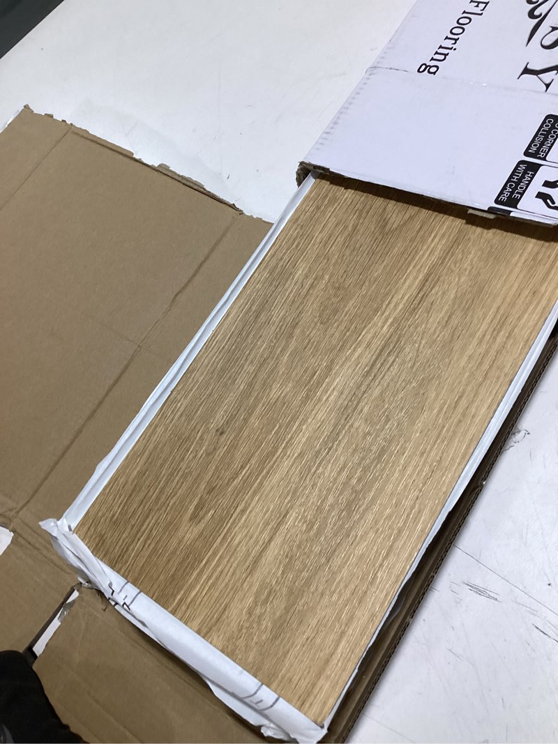 Condition photo showing Good Condition for mysflosy peel & stick floor tile, 36-pack 54 sq.ft waterproof luxury vinyl flooring self-adhesive, wood-look vinyl planks for diy installation 36 x 6 inches fresh natural oak 36