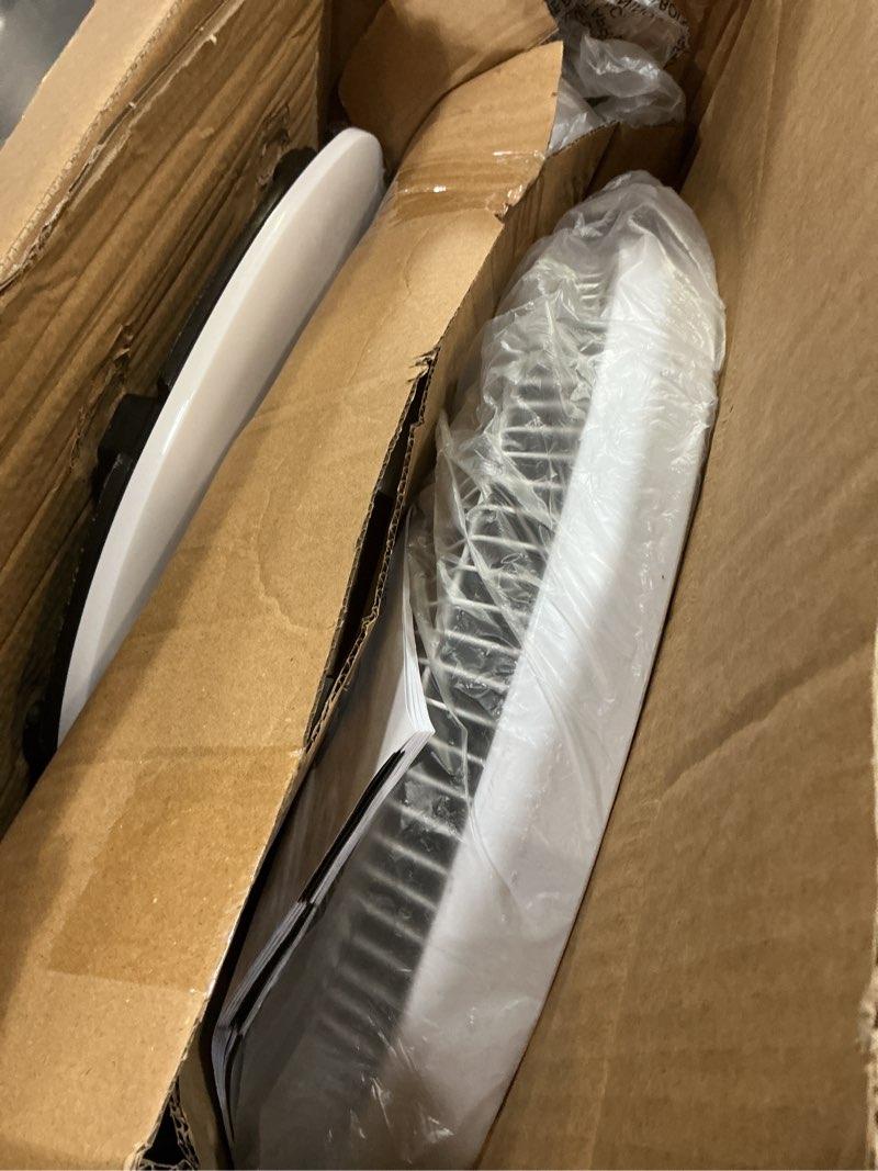 Condition photo showing Good Condition for amazon basics 16" dc motor standing floor fan, 12 speed with remote, 3 breeze modes, dual-layered blades (10 blades), timer, energy efficiency and quiet dc motor (28w), white 12-speed, dc motor