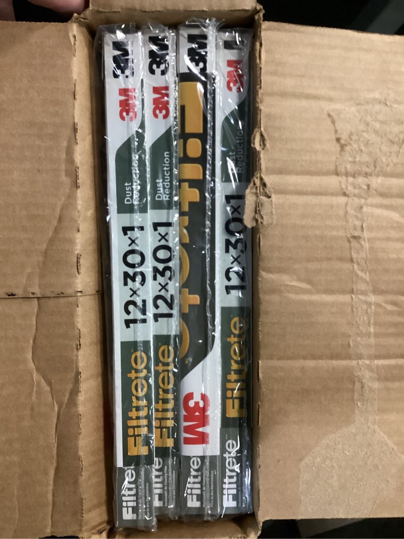 Condition photo showing New/Like New for filtrete 342dc-6 dust reduction filter 12x30x1 4pack
