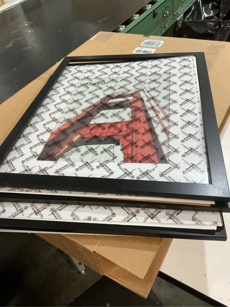 Condition photo showing As Is for house day 16x20 poster frame mdf wood and polished plexiglass 16 x 20 picture frame black for horizontal or vertical wall mounting 16x20 poster frames for large size picture 3 pack black 3pack 16x20