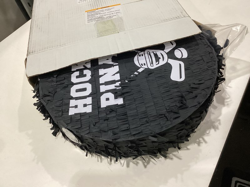 Condition photo showing New/Like New for jenaai 4 pcs hockey party favors include 16" hockey piñata bat blindfold piñata stick and confetti bag for hockey theme birthday party sports party reward victory celebration