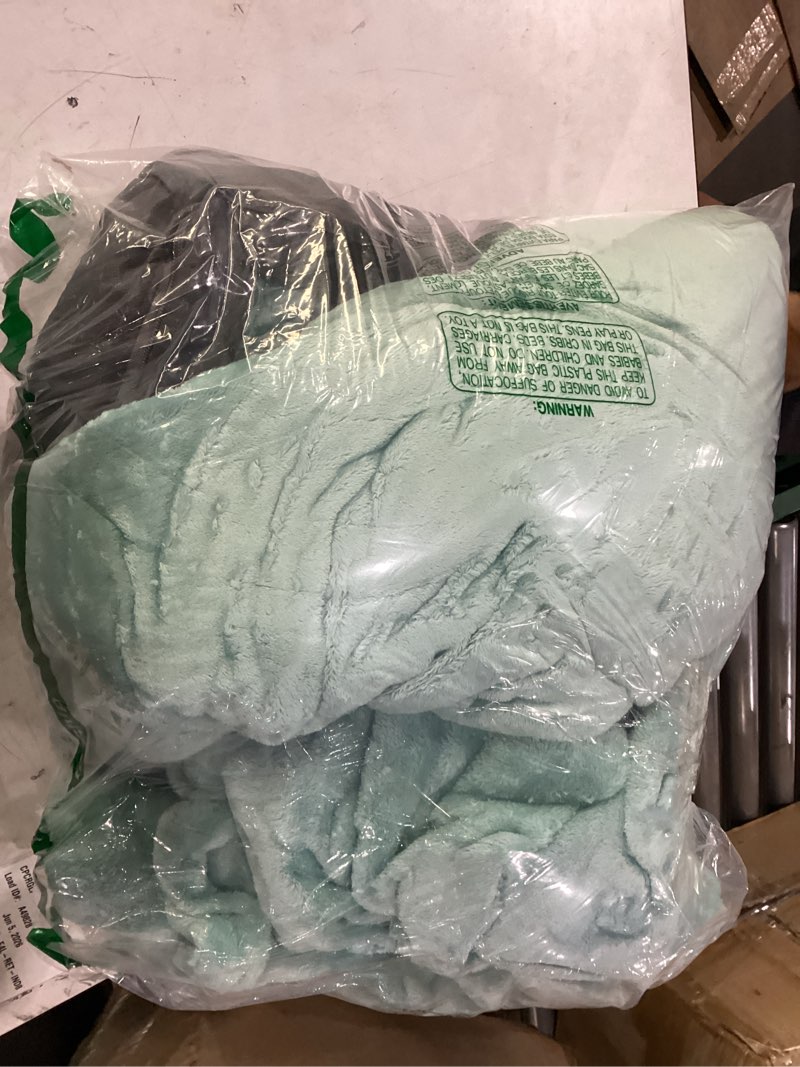 Condition photo showing As Is for bedelite flannel sheets queen size haze blue - super soft fleece sheets set fluffy extra plush, 4 piece(include fitted sheet, flat sheet, 2 pillowcases) haze blue queen