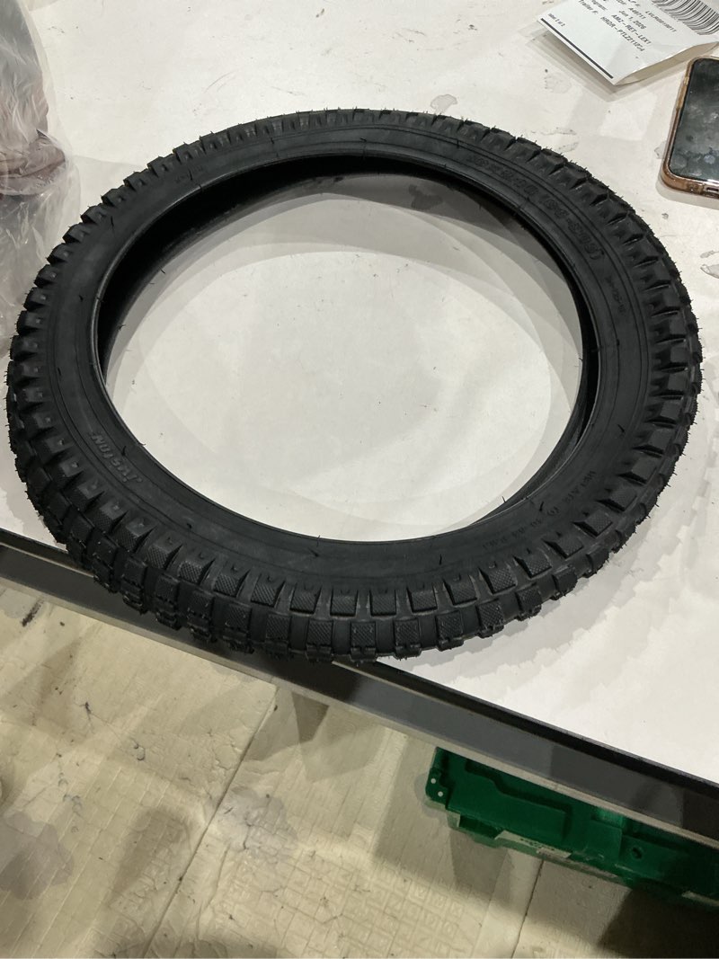 Condition photo showing Good Condition for topyond kids bike tires and tubes set, 16x2.4 dirt bike tire rubber anti slip inner outer tyre replacement kids bike tire (16inch), square pattern with inner outer tubes