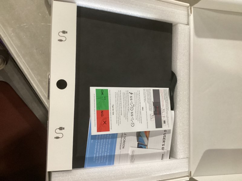 Condition photo showing As Is for 15.6'' Laptop Triple Screen Extender One Cable Connection, 1080P FHD IPS Portable Dual Monitor with Speaker, Ultra-Slim Travel Monitor for 13-17.3" Laptops, Compatible with MacOS, Windows, Android