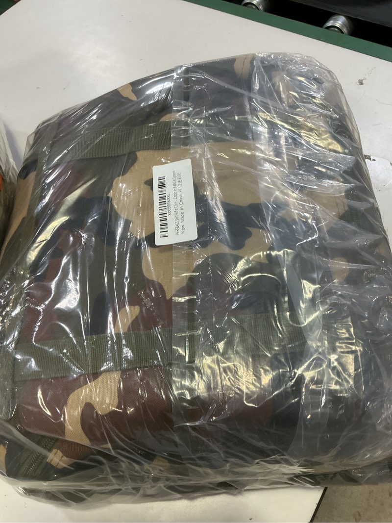 Condition photo showing New/Like New for double rifle case for 2 scoped rifles - soft tactical gun bag 32/36/42/48 inch with concealed backpack straps durable 600d oxford gun case with pistol &ammo storage for hunting range travel transport camo 36" l x 12" w