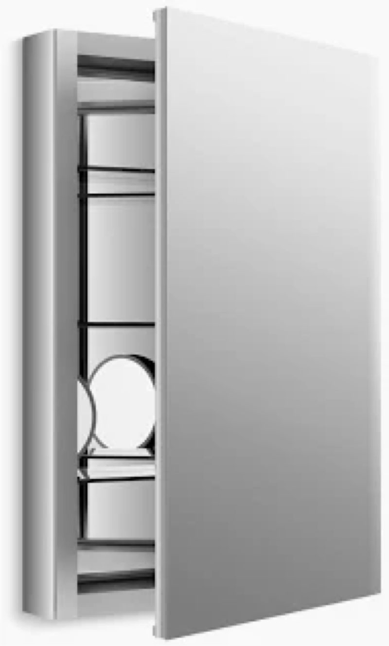 tokeshimi 20 x 28 medicine cabinet for bathroom, silver recessed medicine cabinet with tempered beve