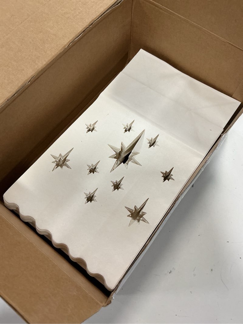 Condition photo showing As Is for (Incomplete)Sabary 50 Set Luminary Bags with Flameless Tea Lights Christmas Luminaries LED Lantern Candle Bags for Birthday Wedding Halloween Christmas Party Decorations Outdoor Romantic Decor(Firework)