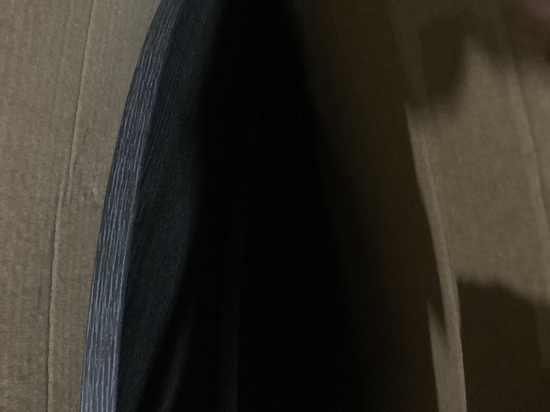 Condition photo showing As Is for VASAGLE MAEZO Collection - Round Coffee Table, 2-Tier Center Table with Storage, Tapered Legs, Curved Transitions, 31.5 Dia. x 17.7 H Inches, Easy Assembly, for Living Room, Charcoal Gray ULCT243B22