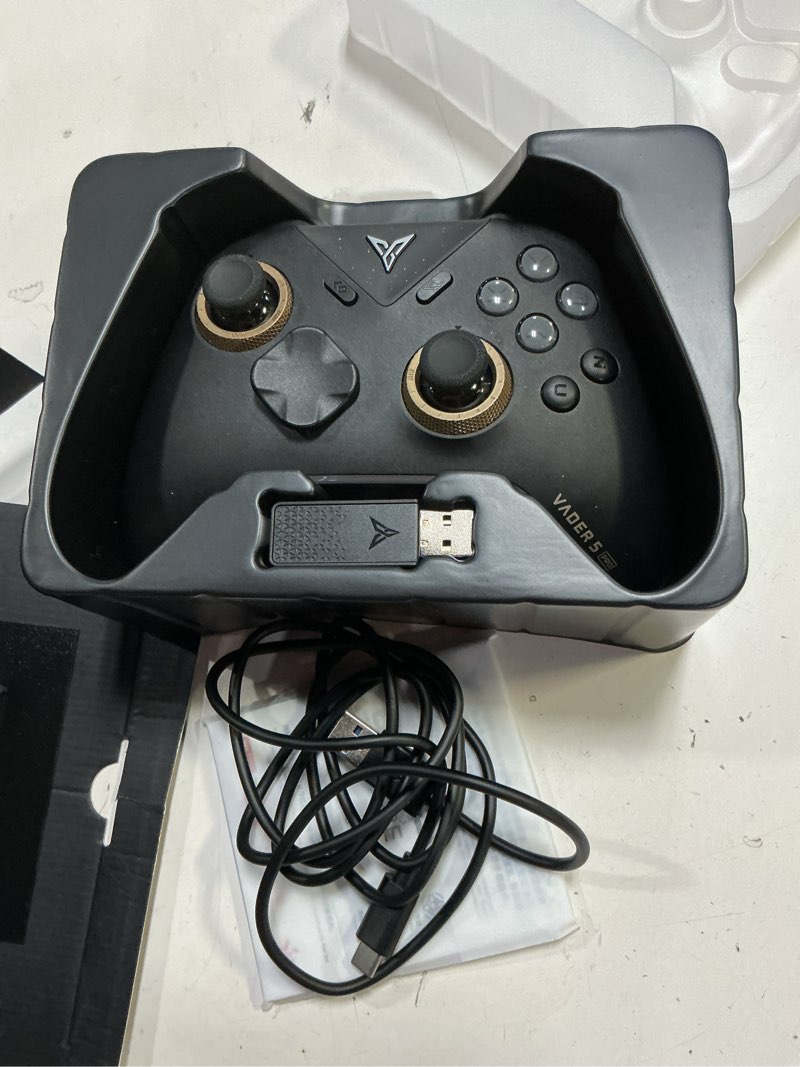Condition photo showing Good Condition for flydigi vader 5 pro pc controller, forceflex joysticks, 3ms ultra-low latency, forceswitch triggers, 8 extra buttons, triggers & grips vibration, 1000mah battery, pc/ns/android/tv