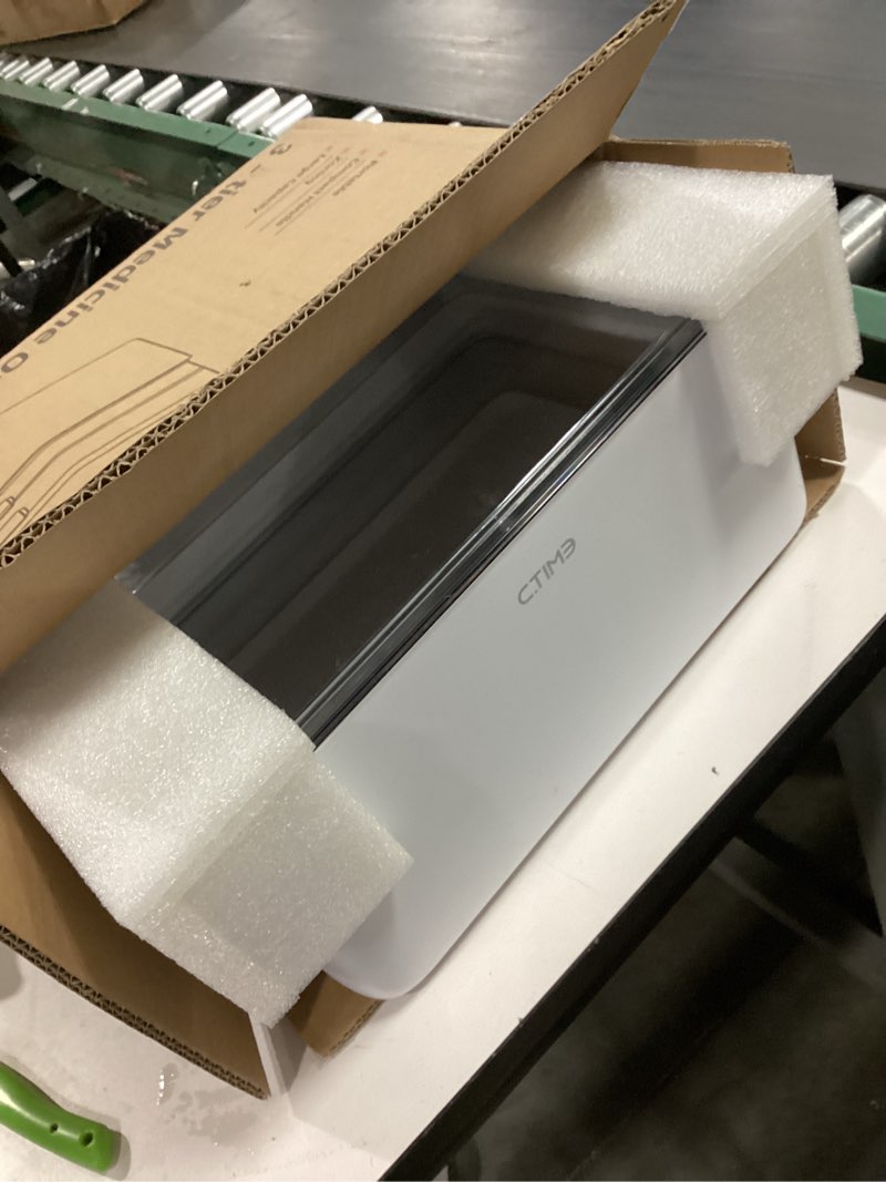 Condition photo showing As Is for CTIME 3-Tier Medicine Organizer - Portable Medicine Cabinet with Leather Handle, Empty First Aid Kit for Home