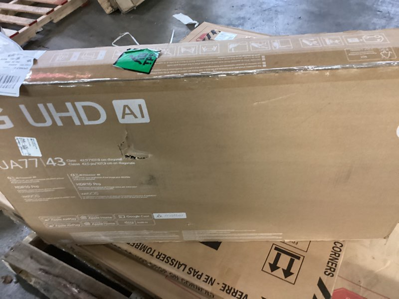 Condition photo showing As Is for LG 43UA7700P 43 inch Class UA77 Series LED AI 4K Smart webOS TV (2025)