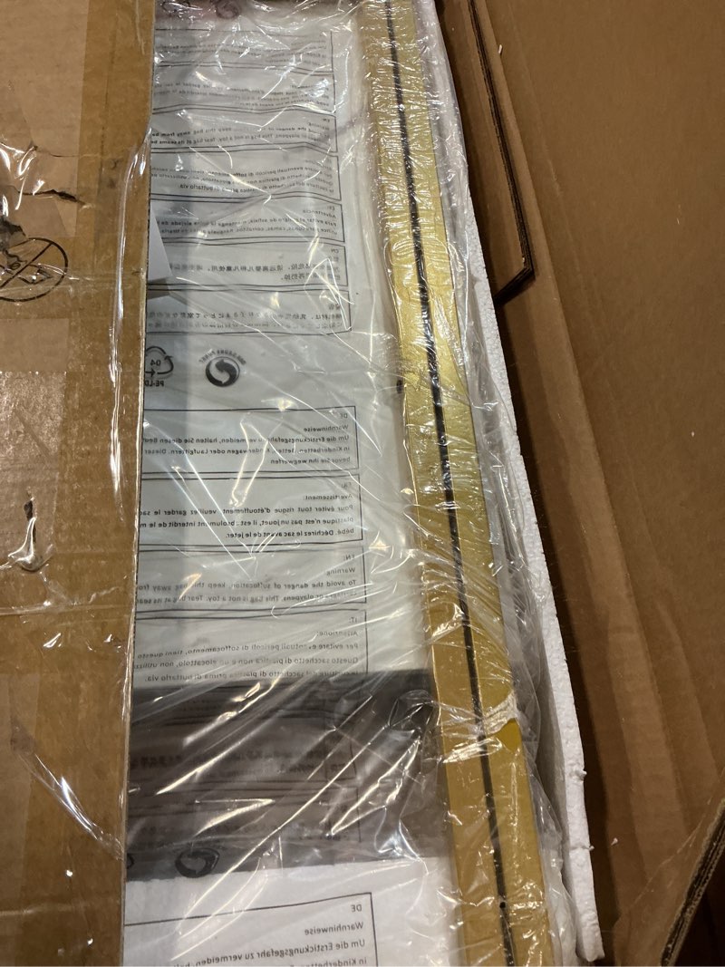 Condition photo showing New/Like New for HOOBRO Folding TV Tray Tables, Set of 2 Stable Snack Table for Small Space, Portable Sofa Side Table, Easy Assembly and Storage, Ideal for Snacks and Meals in Living Room, Marble and Gold DM25BZ01 2 Marble + Gold