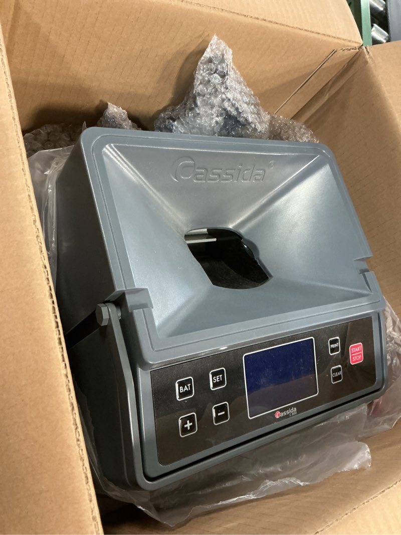 Condition photo showing Good Condition for cassida c300 professional usd coin counter, sorter and wrapper/roller, 300 coins/min, with quickload and printing-compatible,gray c300 - 300 coins/ minute + extra features