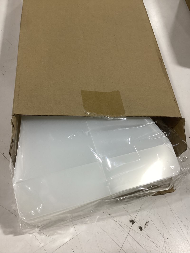 Condition photo showing Good Condition for 40 pieces garden cloches for plants, reusable plastic plant seedling protector with 80 ground securing peg, transparent bell jar cloches to protect plants from birds, slugs, sun, frost, freeze weather