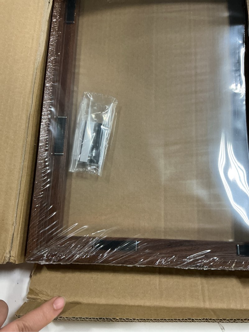 Condition photo showing Good Condition for Abtgt 18x24 Canvas Floating Frame with 0.9" Deep, Brown Floater Frame for Canvas Paintings with Adhesive, Vertical or Horizontal Wall Art frame for Prints Oil Painting Diamond Decor, 1 Pack. Brown 18x24