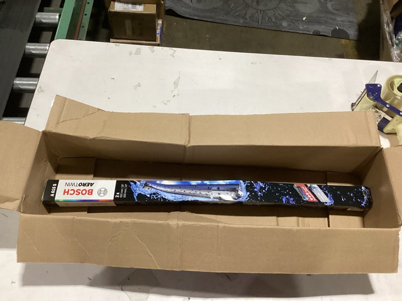 Condition photo showing As Is for bosch 3397014615 aerotwin oe replacement wiper blade set of 2 combo pack - (26" & 24") combo pack (26" & 24") mercedes top lock