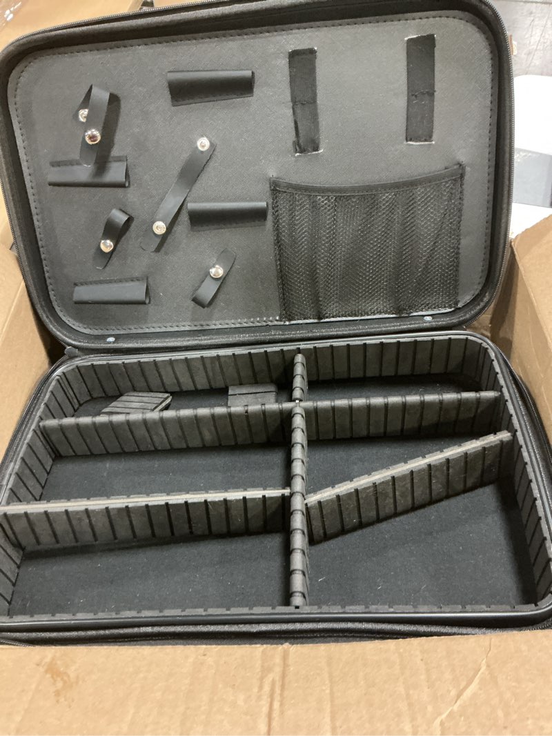 Condition photo showing As Is for MoyRetty Barber Carrying Bag for Clippers and Supplies, Large Size Travel Case for Barber, Hair Clips Scissors Cutting Tools Organizer, Professional Salon Supplies DIY Storage Kit for Stylist