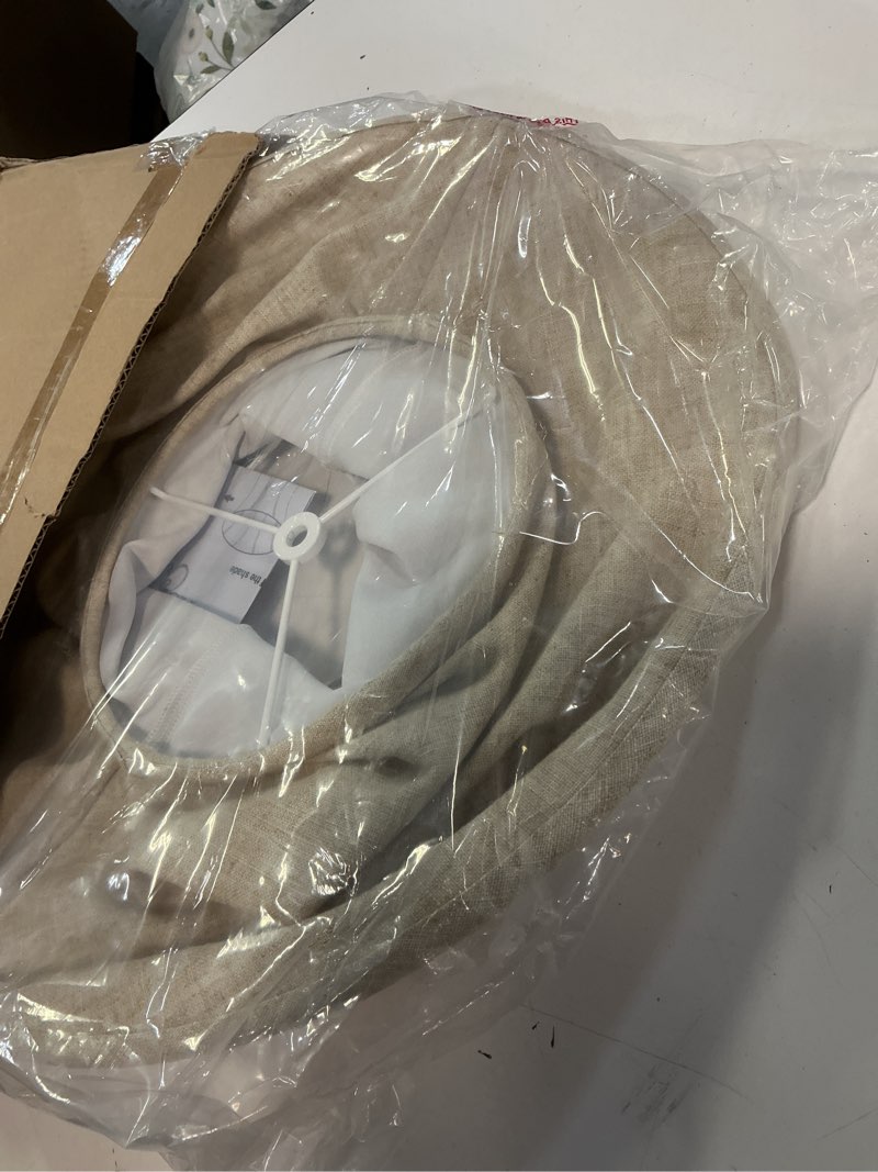 Condition photo showing Good Condition for Aspen Creative 38001A Collapsible Traditional Handsewn Bell Shape Spider Construction Lamp Shade in Wheat, 9" Top x 18" Bottom x 13" Slant Height Wheat 1