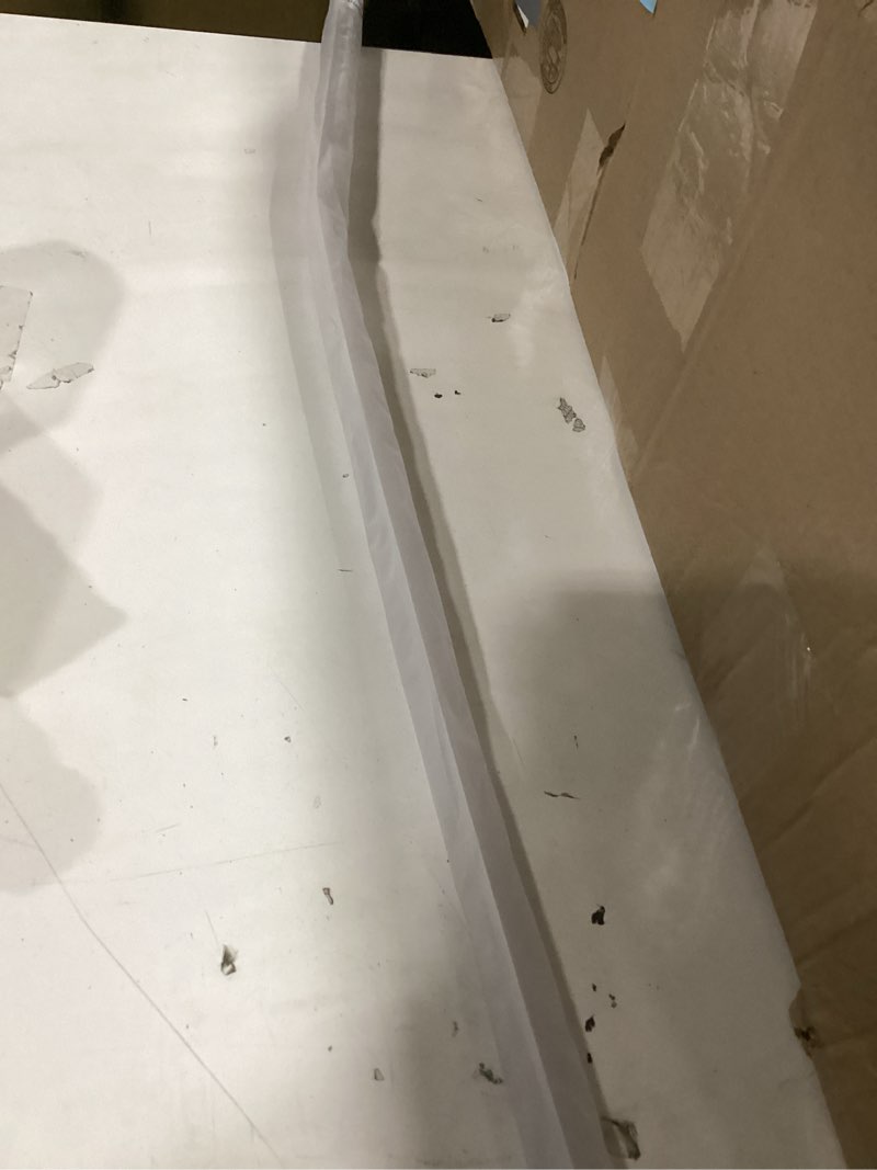 Condition photo showing As Is for Frameless Shower Door Bottom Seal Shower Sweep with Drip Rail for 1/4" Glass,36" Long, Vinyl, Clear For 1/4" Glass Bottom Seal