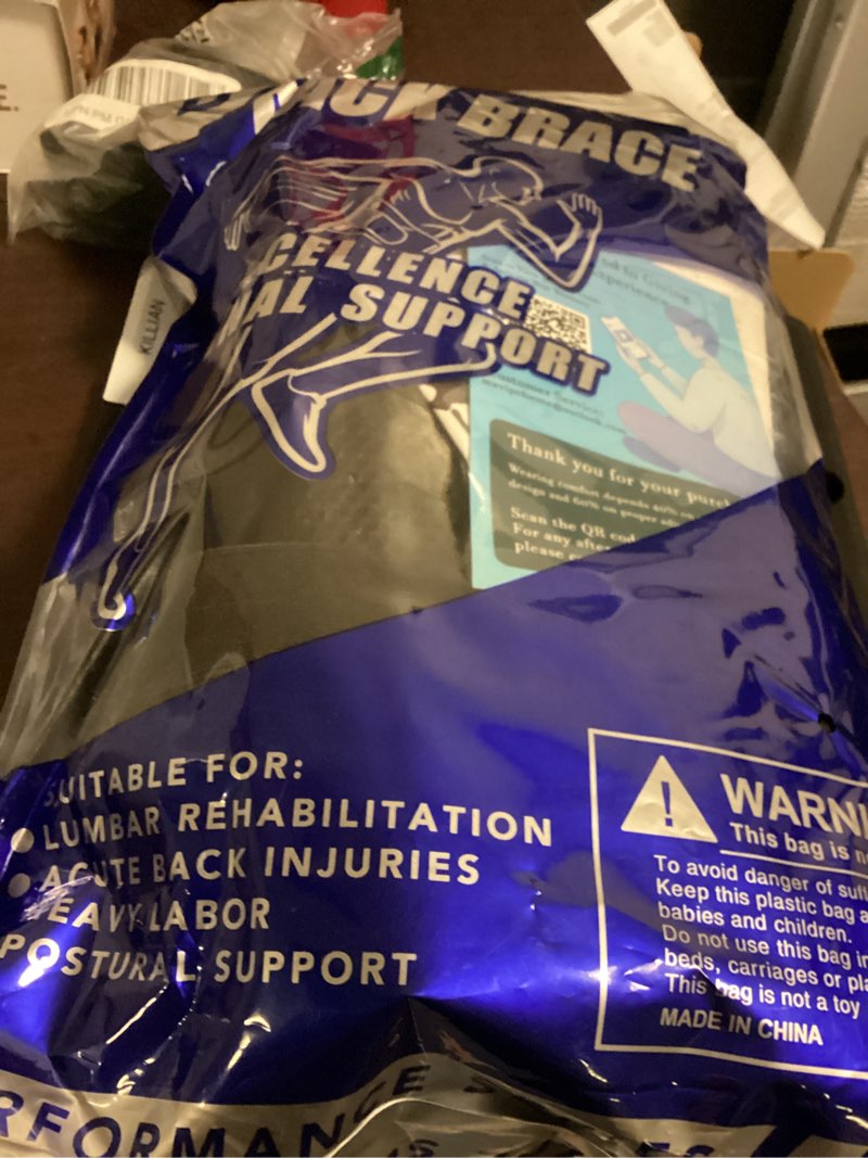 Condition photo showing New/Like New for back brace posture corrector for men & women, upgraded full back support with adjustable shoulder straightener and waist support straps, breathable back brace for office work, long sitting & daily wear, comfortable posture support for upper & lower back large