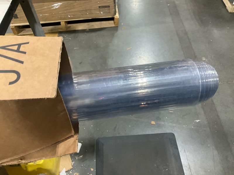 Condition photo showing Good Condition for OstepDecor Clear Table Cover Protector 42 x 108 Inch, 2mm Thick Plastic Table Cover, Table Protector for Dining Room Table, Waterproof & Wipe Clean Table Mat Pad for Kitchen Wood Table 42" x 108" (Rectangular) Crystal Clear 2mm