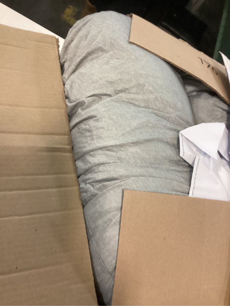 Condition photo showing As Is for Momcozy Pregnancy Pillows with Cooling Cover, U-Shaped Full Body Maternity Pillow for Side Sleepers 57 Inch - Support for Back, Hip, Belly, Legs for Pregnant Women Grey- Cooling Fabric