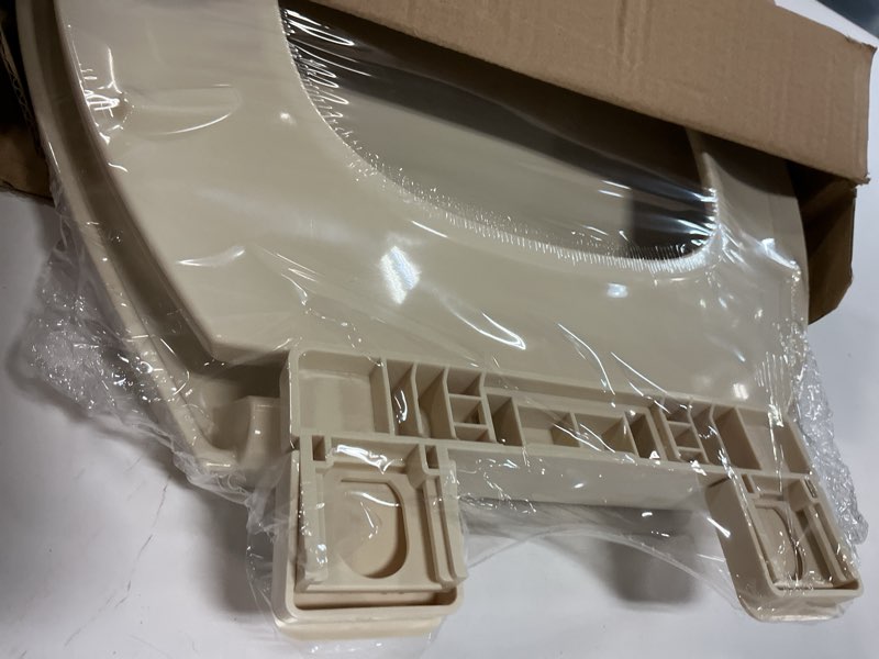 Condition photo showing Good Condition for HIGHCRAFT Premium Elongated Toilet Seat with Slow-Close Design, Adjustable Hinges & Quick Removal Mechanism - Molded Plastic Toilet Seat - Fits Standard Elongated Toilets - Oval Seat in Bone/Beige Elongated Bone