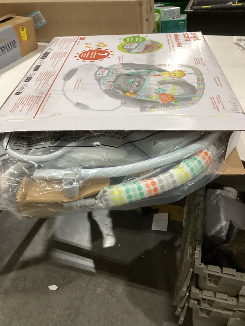 Condition photo showing New/Like New for Bright Starts Comfy Baby Bouncer Soothing Vibrations Infant Seat - Taggies, Music, Removable -Toy Bar, 0-6 Months Up to 20 lbs (Whimsical Wild) Whimsical Wild Infant Seat