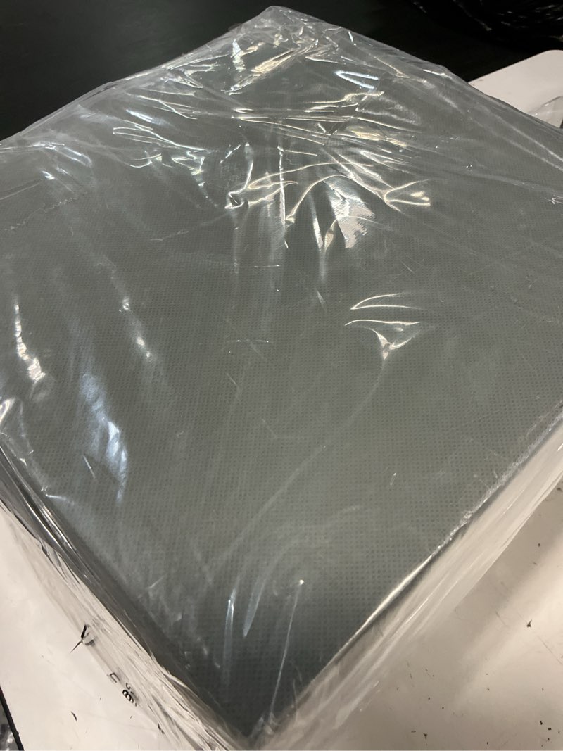 Condition photo showing Good Condition for threehoney 10 pcs fabric storage cubes with lids and clear windows 11x11 inch foldable closet organizer bins aesthetic light gray storage bins for shelves dorm essentials craft & office organization 11 x 11 inch light gray
