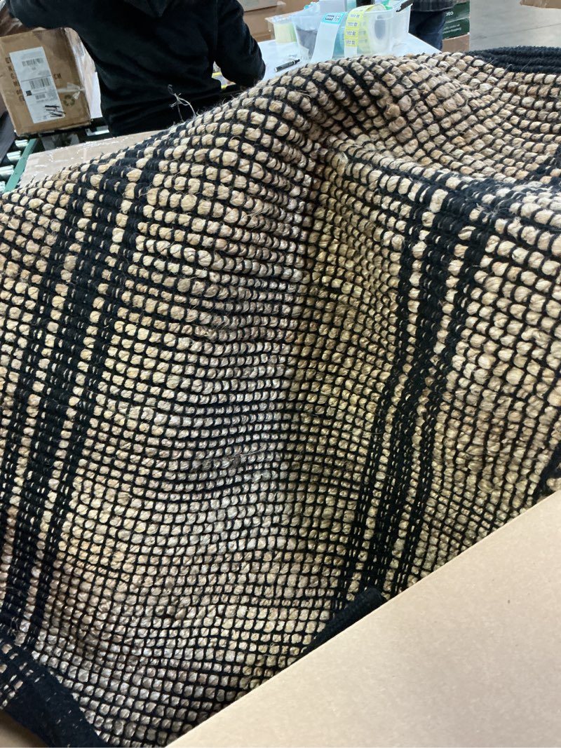 Condition photo showing As Is for LOLOI Angela Rose Colton Collection CON-01 Natural/Black 2'-0'' x 3'-0'' Accent Rug